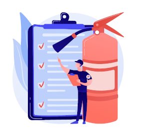 contrôle d'un extincteur