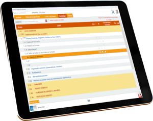 mode tablette du logiciel de contrôle levage