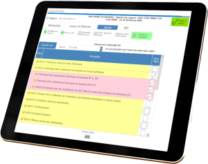 interface tablette de notre logiciel de contrôle d'installations