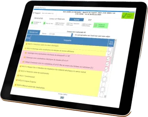 interface tablette de notre logiciel de contrôle d'installations